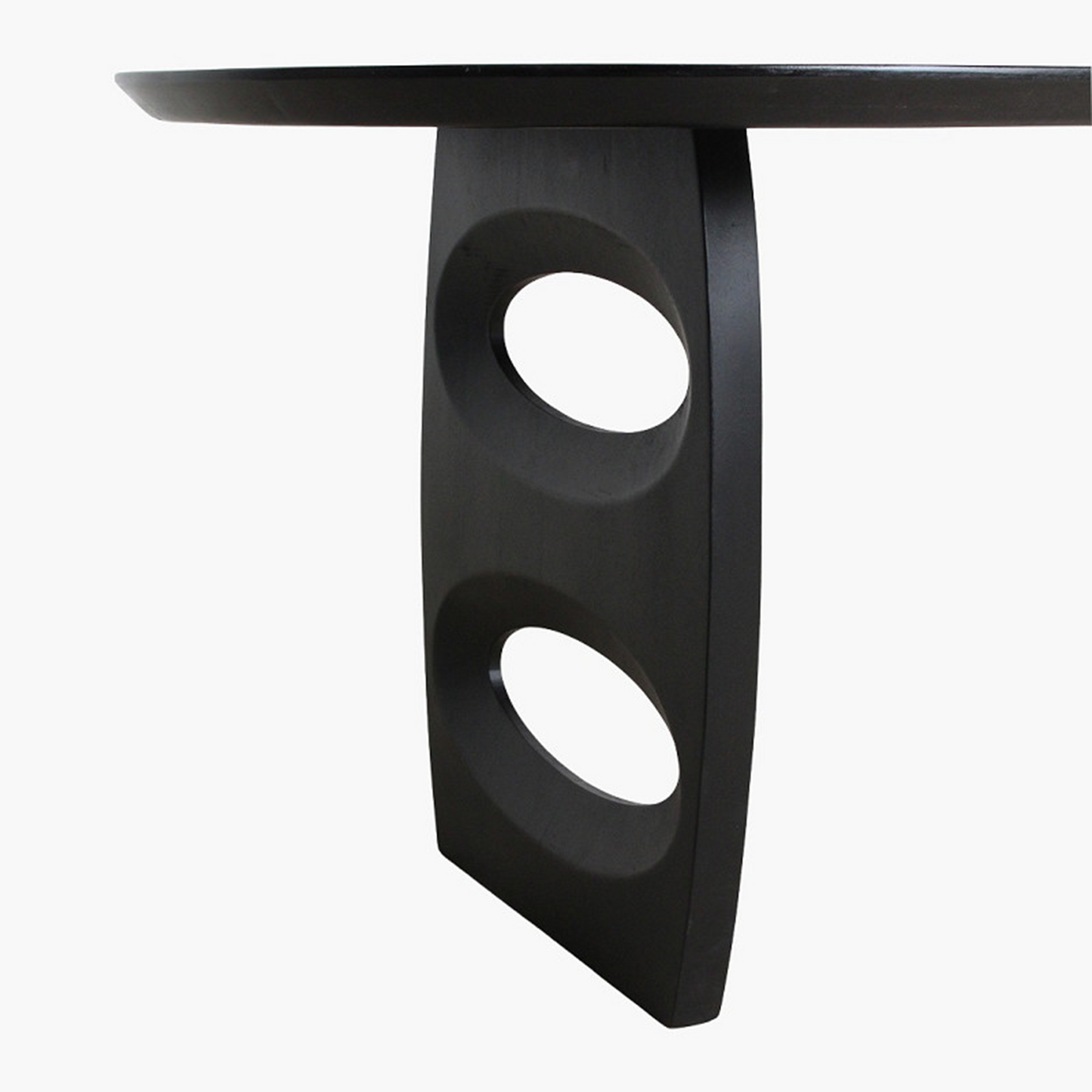 Bullnose Dining Table Teardrop Base Black