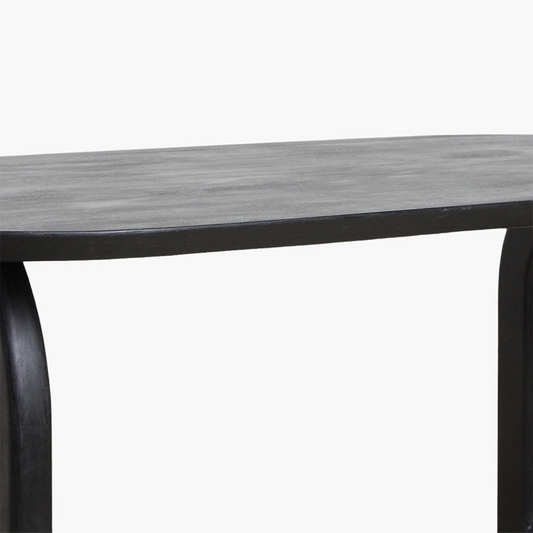 Bullnose Dining Table Mix Base Black