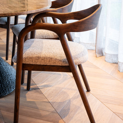 Mihara Dining Chair Mocca Fancy