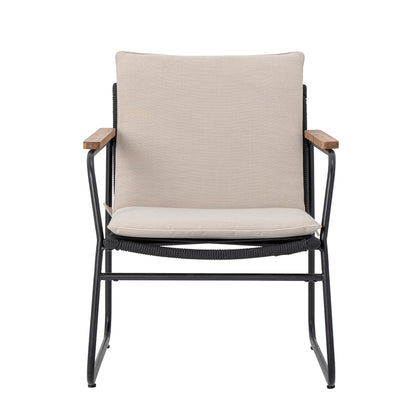 Hampton Lounge Chair Black Metal