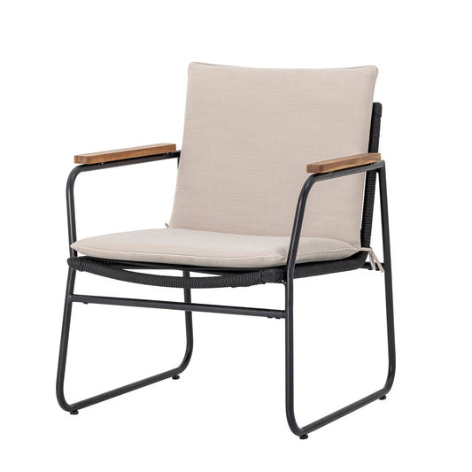 Hampton Lounge Chair Black Metal