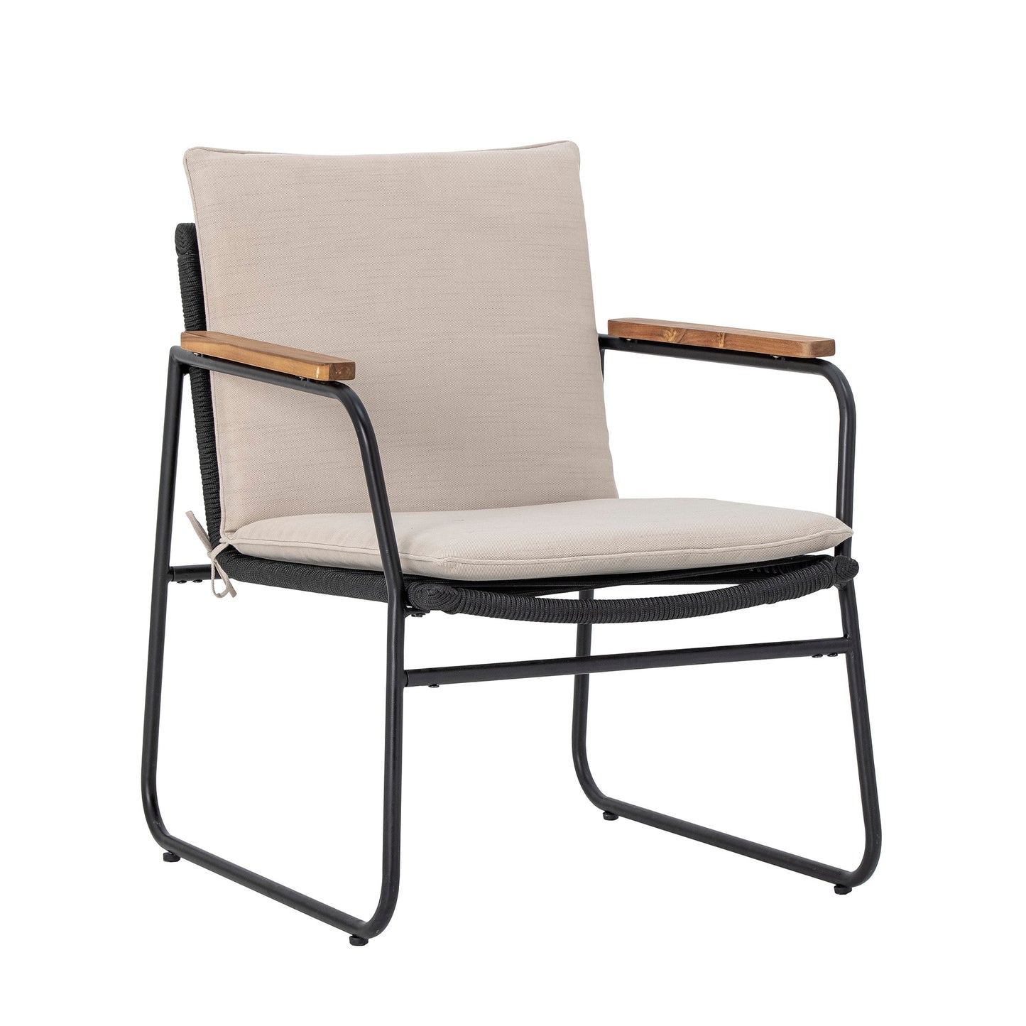 Hampton Lounge Chair Black Metal