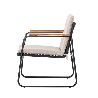 Hampton Lounge Chair Black Metal