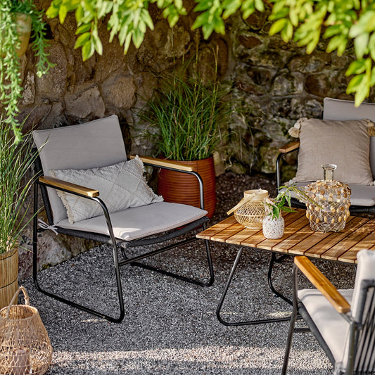 Hampton Lounge Chair Black Metal