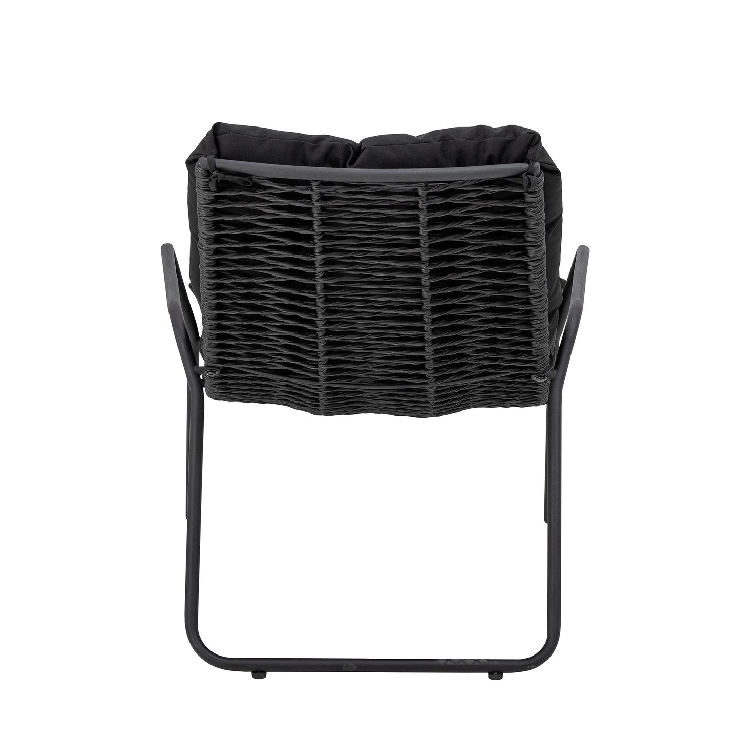 Boel Deck Chair with Stool Black Metal