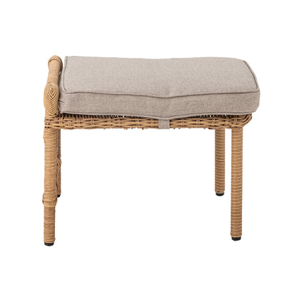 Belluce Lounge Chair with Stool Nature Polyrattan