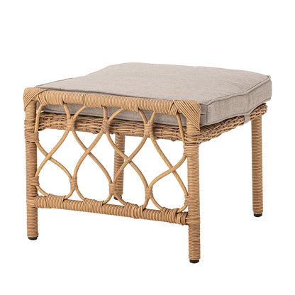 Belluce Lounge Chair with Stool Nature Polyrattan