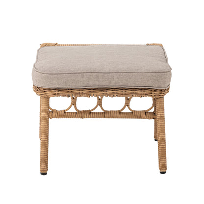 Belluce Lounge Chair with Stool Nature Polyrattan