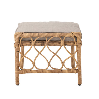 Belluce Lounge Chair with Stool Nature Polyrattan