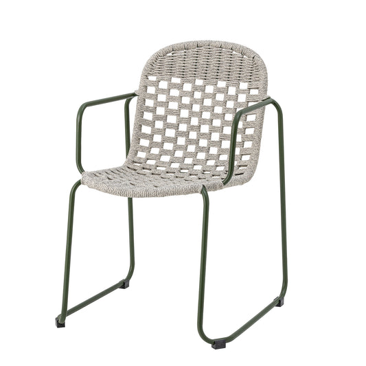 Calana Dining Chair Green Metal