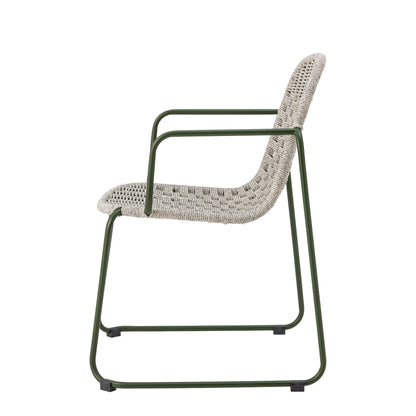 Calana Dining Chair Green Metal