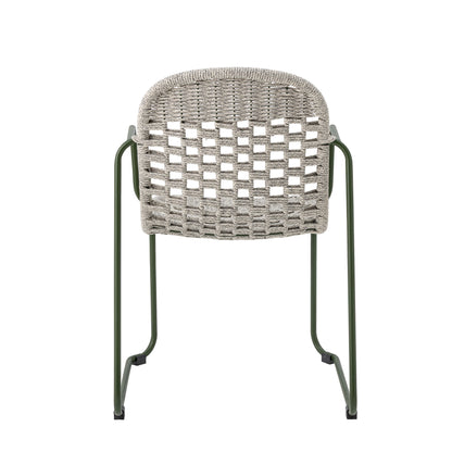 Calana Dining Chair Green Metal