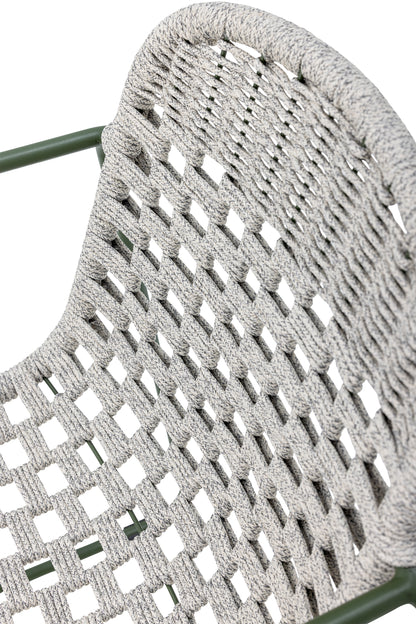 Calana Dining Chair Green Metal