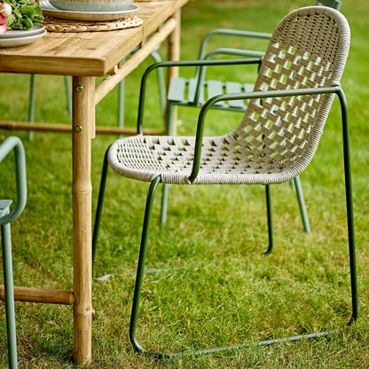 Calana Dining Chair Green Metal