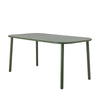Calana Dining Table Green Metal