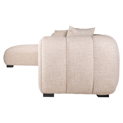 Sofa Novaro Cream Tweed Lounge Left Fire Retardant