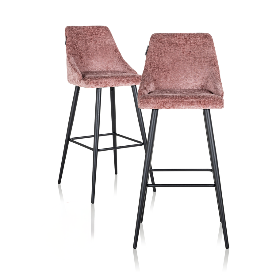 Bar stool Brooke rose chenille
