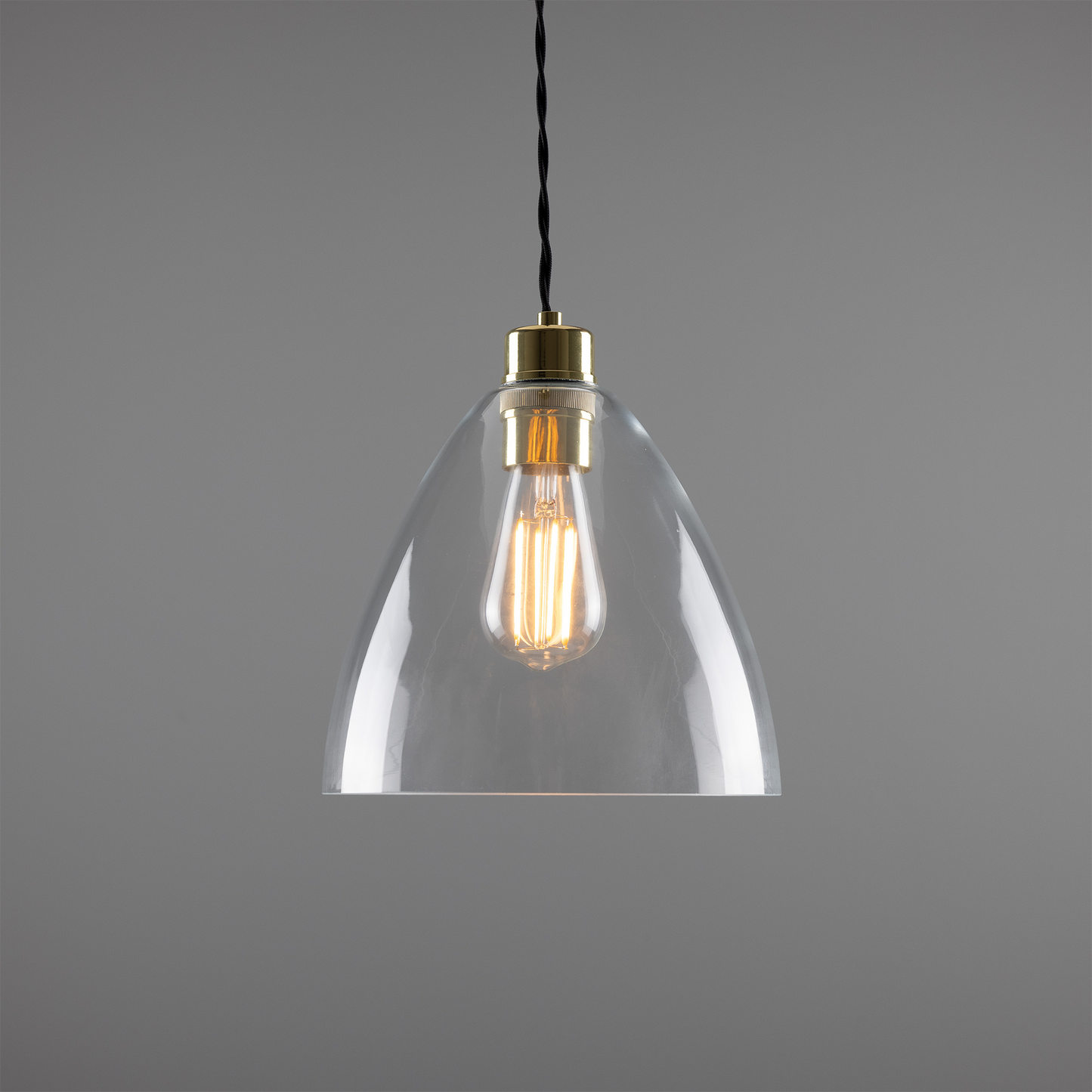 Luang Modern Clear Glass Pendant Light 23cm