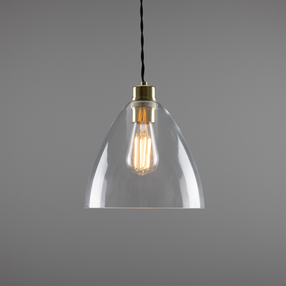 Luang Modern Clear Glass Pendant Light 23cm
