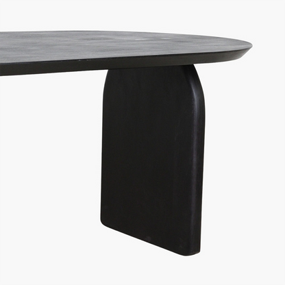Bullnose Dining Table Mix Base Black