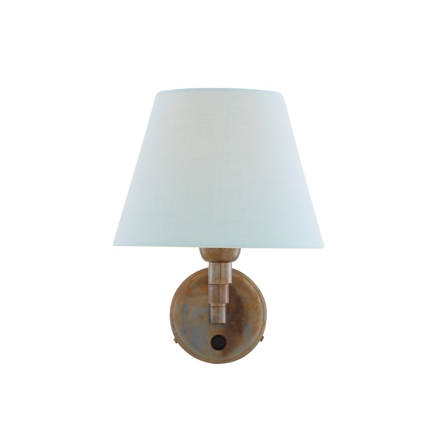 Kerry Swivel Arm Brass Wall Light with Fabric Shade