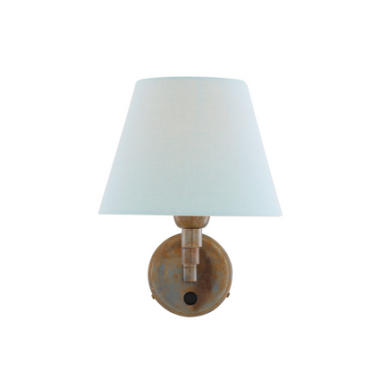 Kerry Swivel Arm Brass Wall Light with Fabric Shade