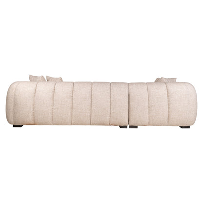 Sofa Novaro Cream Tweed Lounge Left Fire Retardant