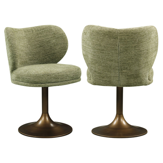 Amely Swivel Dining Chair Pistache Softweave