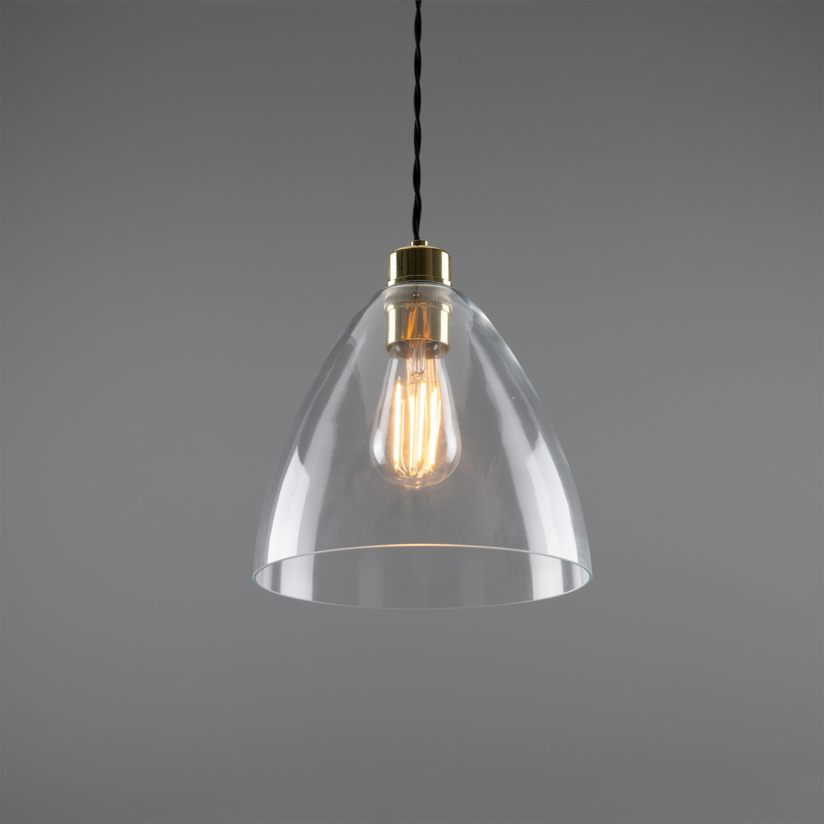 Luang Modern Clear Glass Pendant Light 23cm
