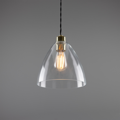 Luang Modern Clear Glass Pendant Light 23cm