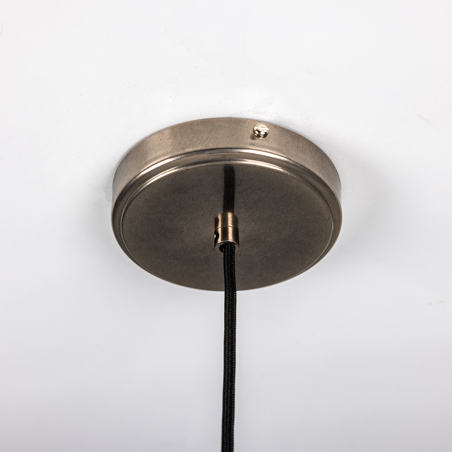 Kapok Organic Ceramic Pendant Light 27cm, Matte White Striped