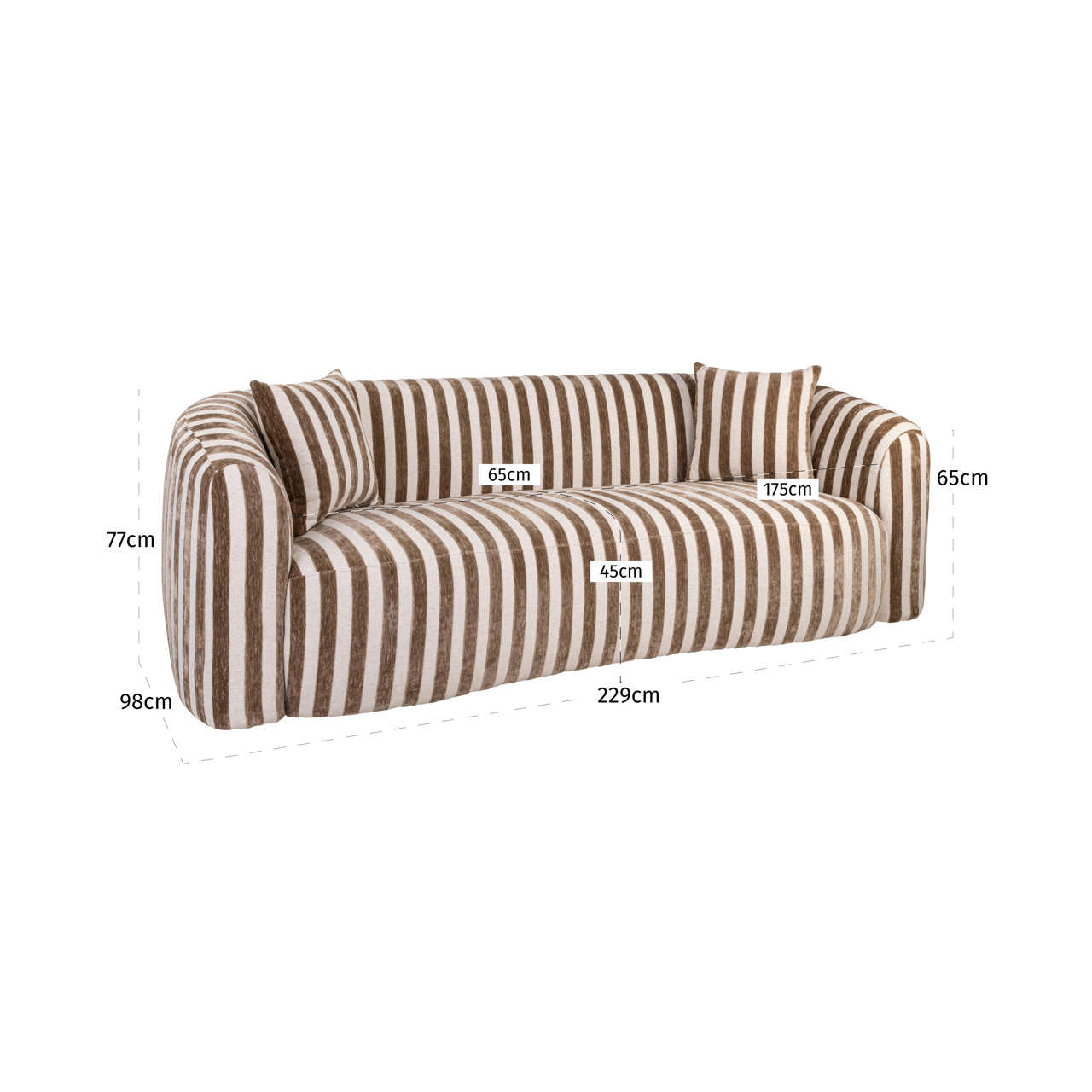 Sofa Luxandra Stripes Sand (Coming Mid-August)