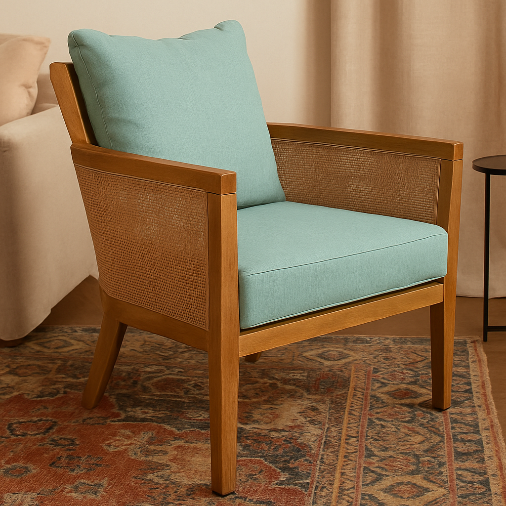 Laksoa Armchair Sea Green Linen