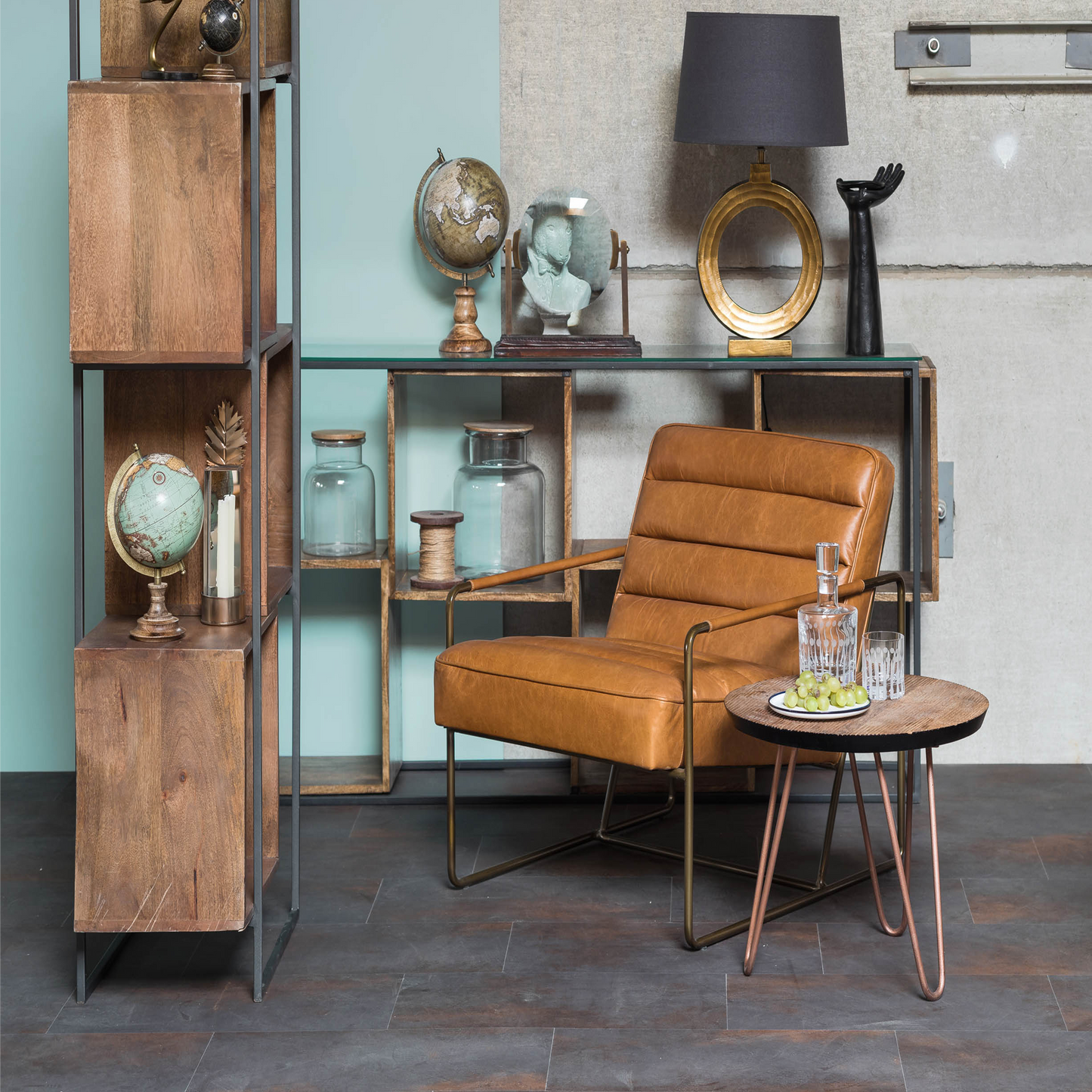 Makine Armchair with Square Armrests
