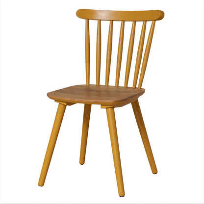 Paulin Mustard Spindle Back Dining Chair (Sold As Pair)