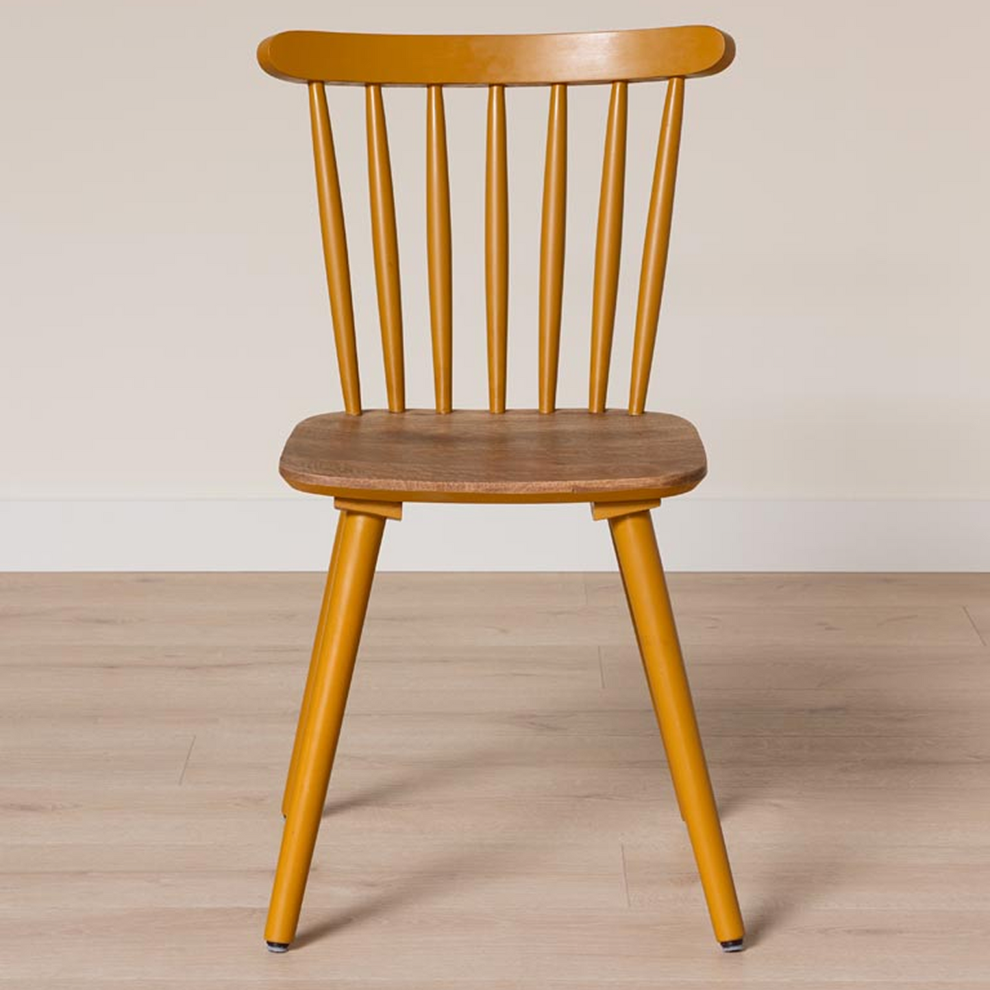 Paulin Mustard Spindle Back Dining Chair (Sold As Pair)