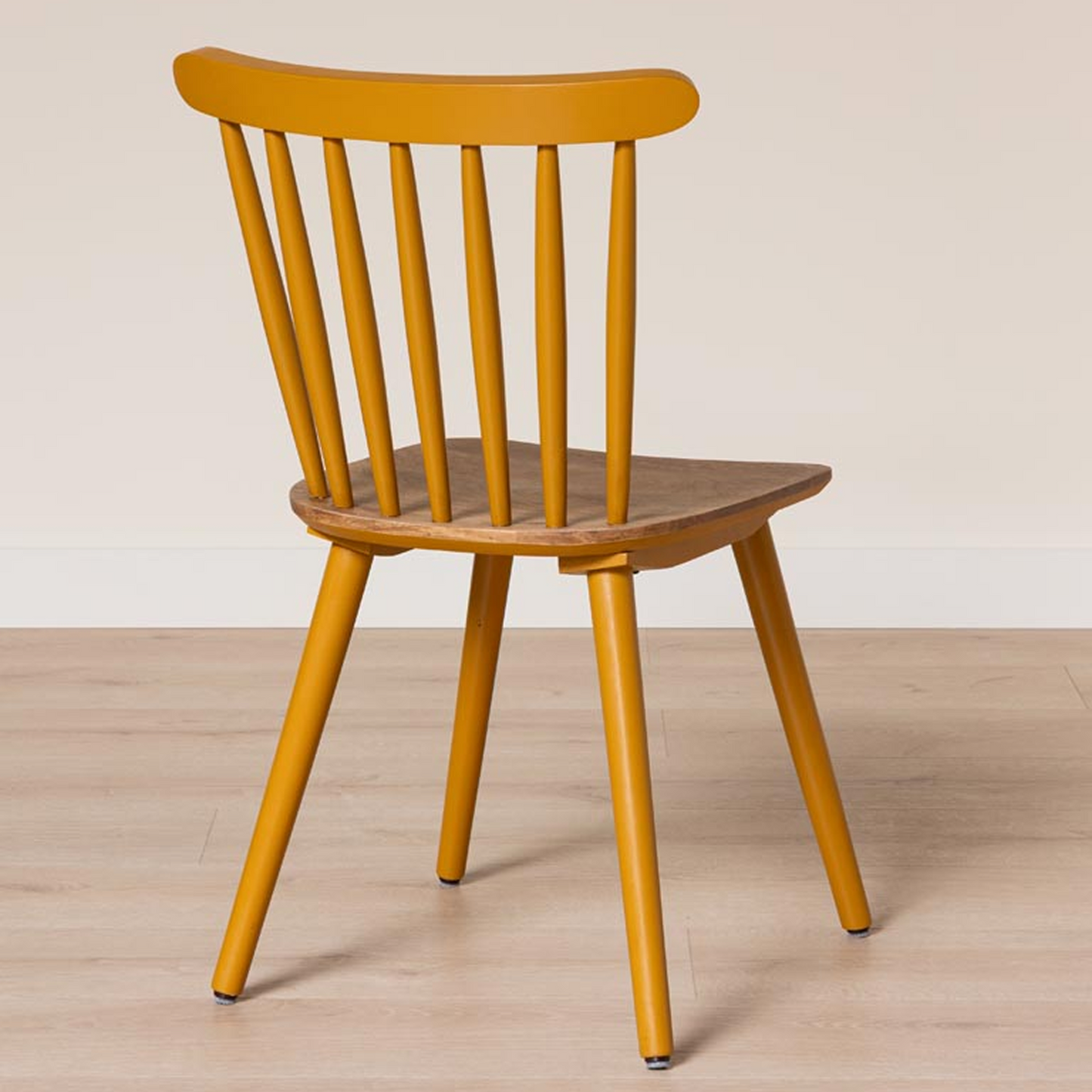 Paulin Mustard Spindle Back Dining Chair (Sold As Pair)