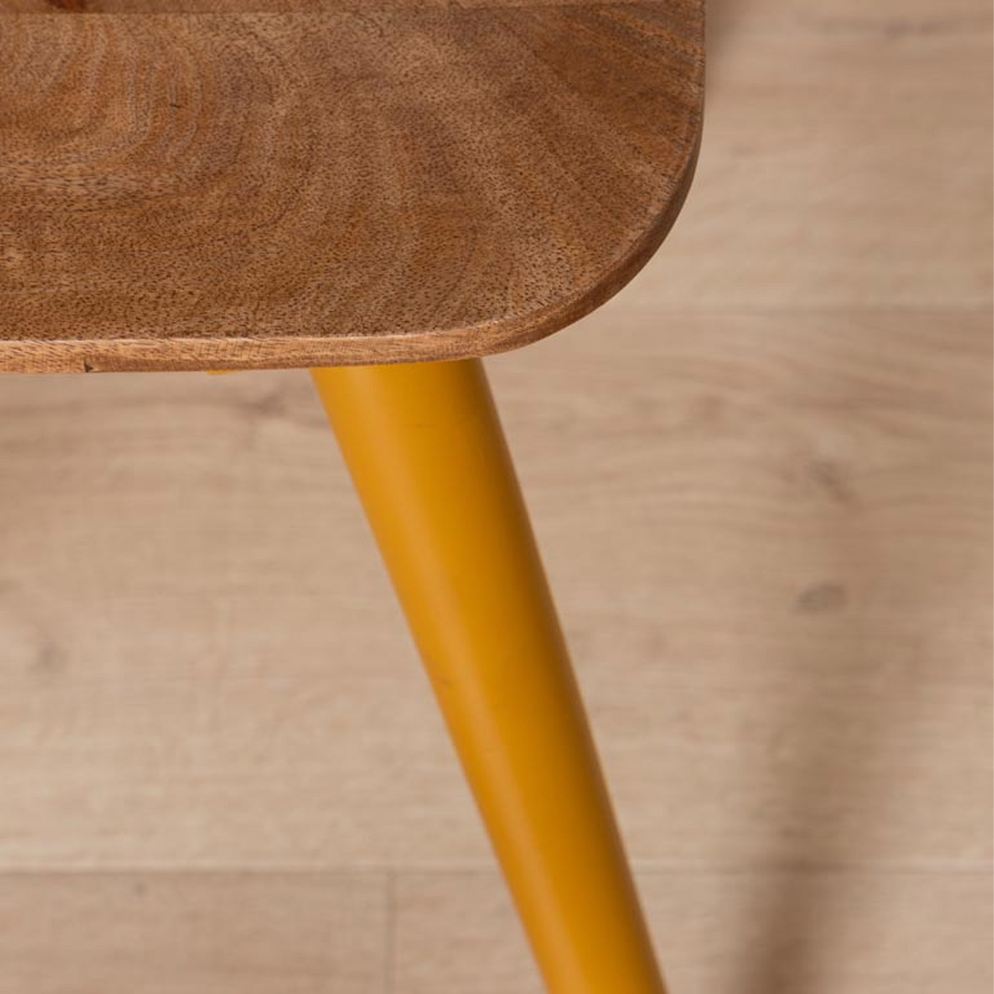 Paulin Mustard Spindle Back Dining Chair (Sold As Pair)