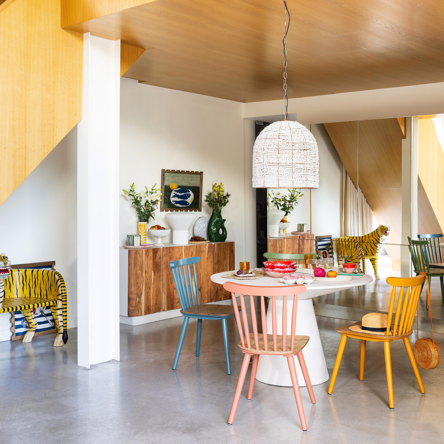 Paulin Mustard Spindle Back Dining Chair (Sold As Pair)