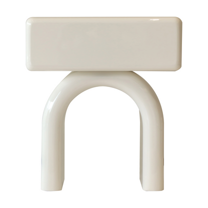 Bennet End Table – Coconut Milk (1 Drawer)