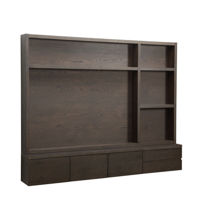 TV Cabinet Lachance Brown – 3 Doors, 2 Drawers