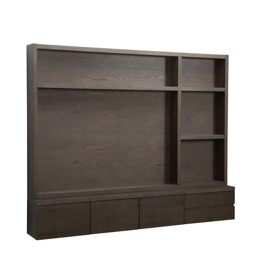 TV Cabinet Lachance Brown – 3 Doors, 2 Drawers
