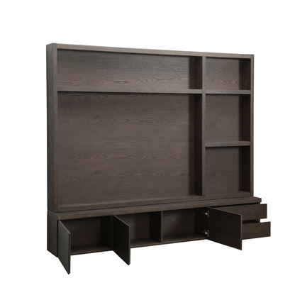 TV Cabinet Lachance Brown – 3 Doors, 2 Drawers