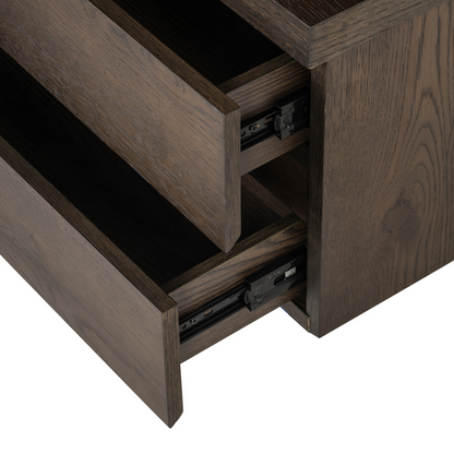 TV Cabinet Lachance Brown – 3 Doors, 2 Drawers