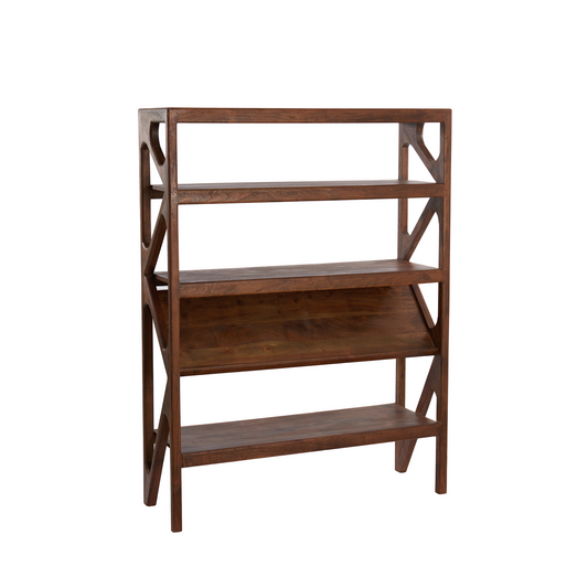 YUKI Acacia Dark Brown Open Cabinet