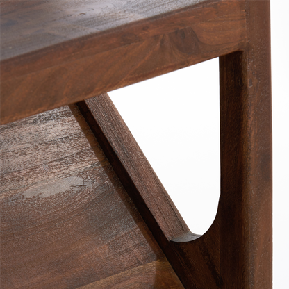 YUKI Acacia Dark Brown Open Cabinet