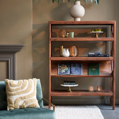 YUKI Acacia Dark Brown Open Cabinet