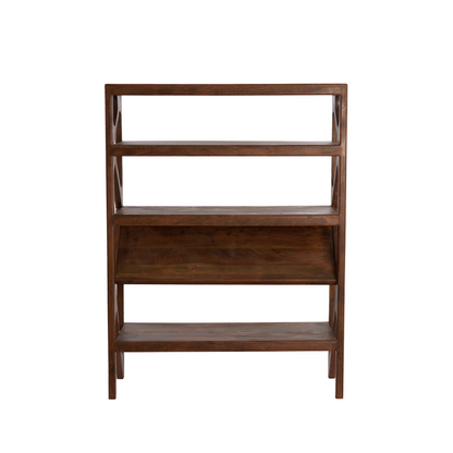 YUKI Acacia Dark Brown Open Cabinet