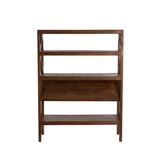 YUKI Acacia Dark Brown Open Cabinet