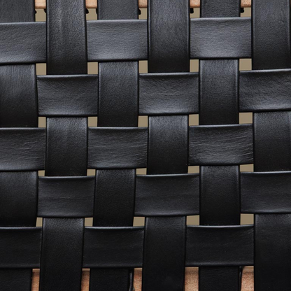 Leather Braided Bar Chair – Acacia Wood